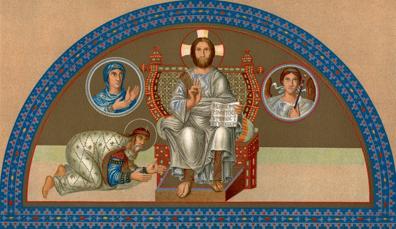 The Enthroned Christ by Unbekannt