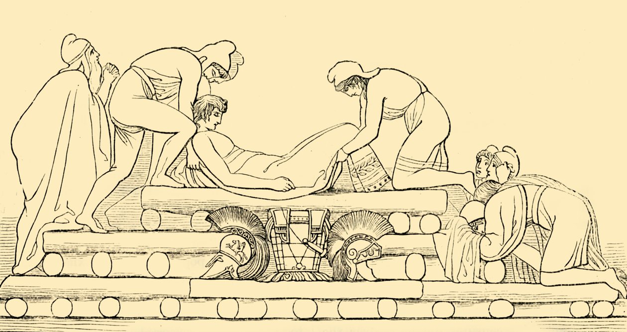 The Funeral of Hector by Unbekannt
