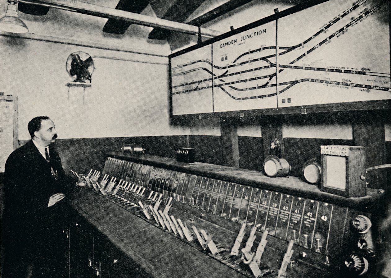 The Signal-Box at a Tube Railway Junction by Unbekannt