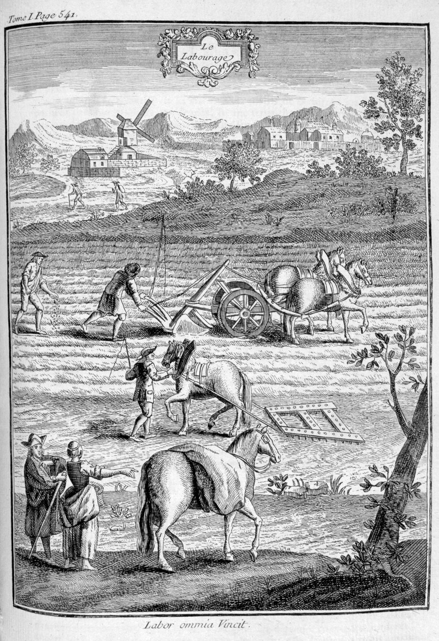 Tilling the Land, 1775 by Unbekannt