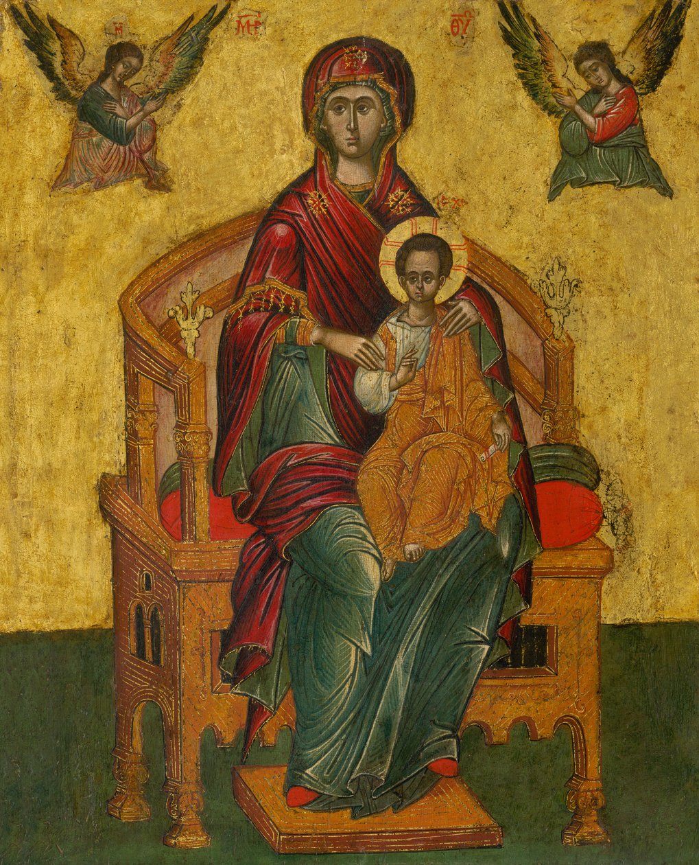 Enthroned Mother of God by Unbekannt