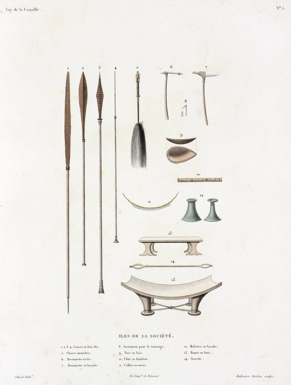 Various implements from the Society Islands by Unbekannt