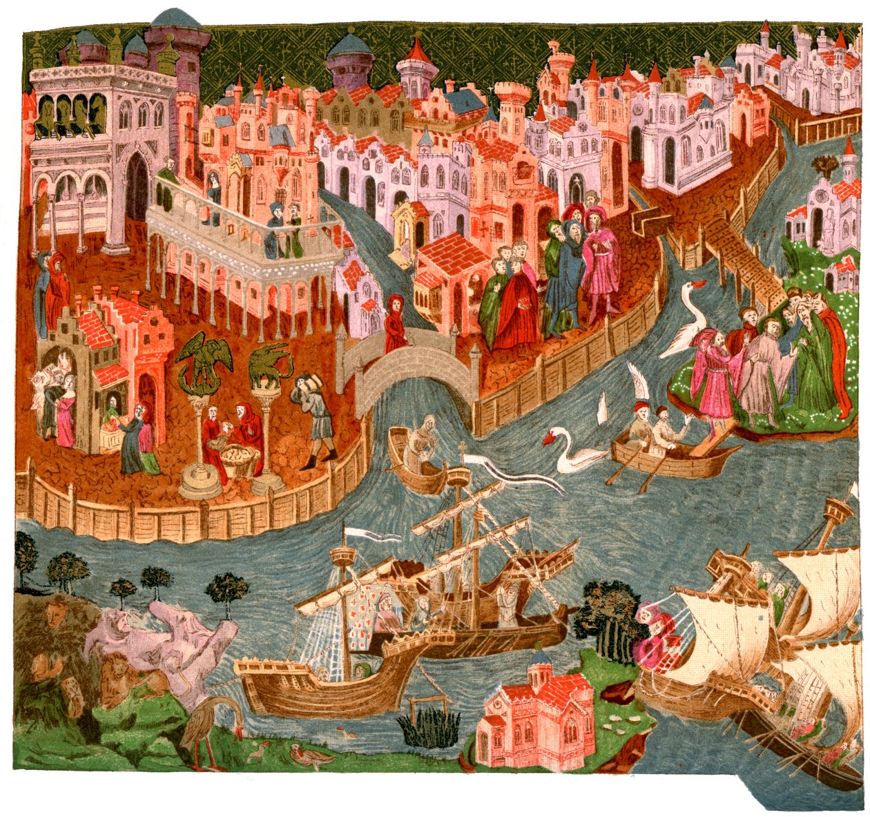 Venice in 1338 by Unbekannt