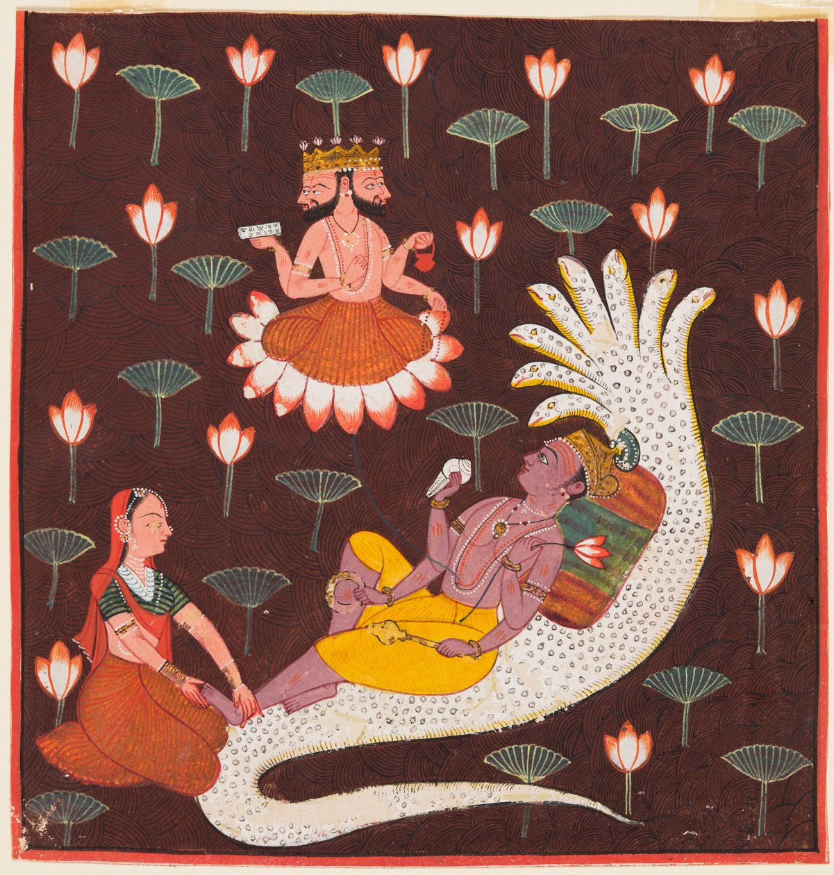 Vishnu on Ananta, the Endless Serpent by Unbekannt