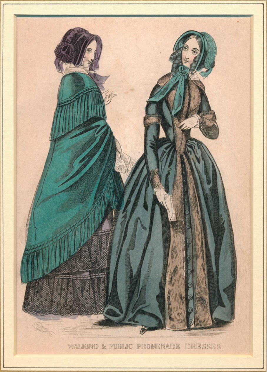 Walking & Public Promenade Dresses, 19th century by Unbekannt