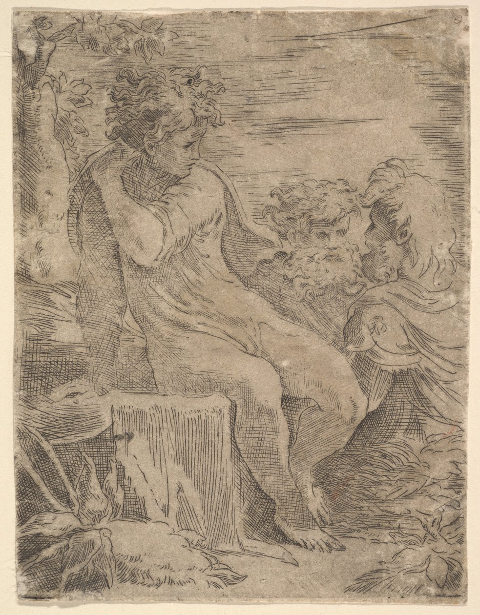 Youth with Two Old Men by Unbekannt