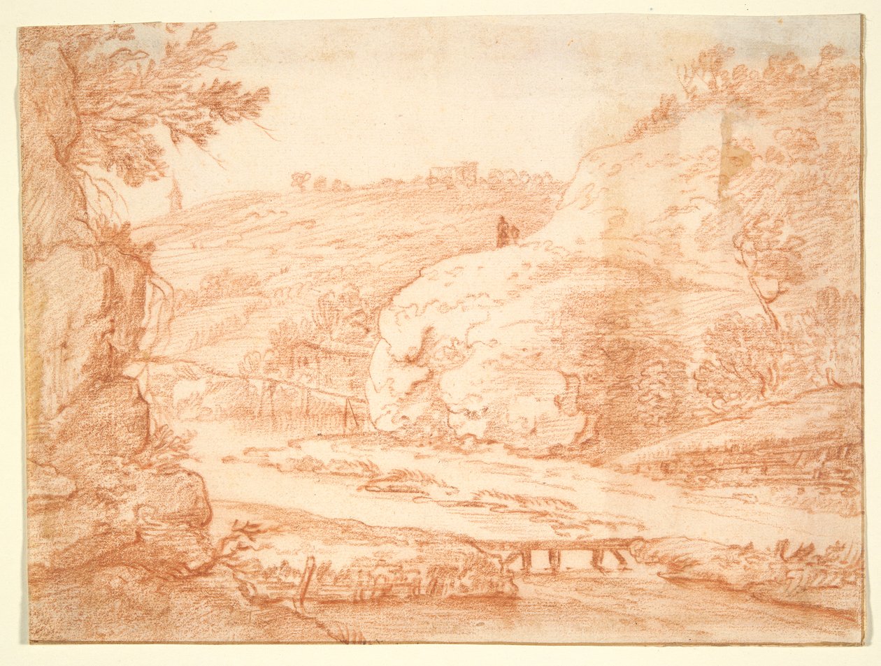 Mountainous Landscape with Stream by Unknown