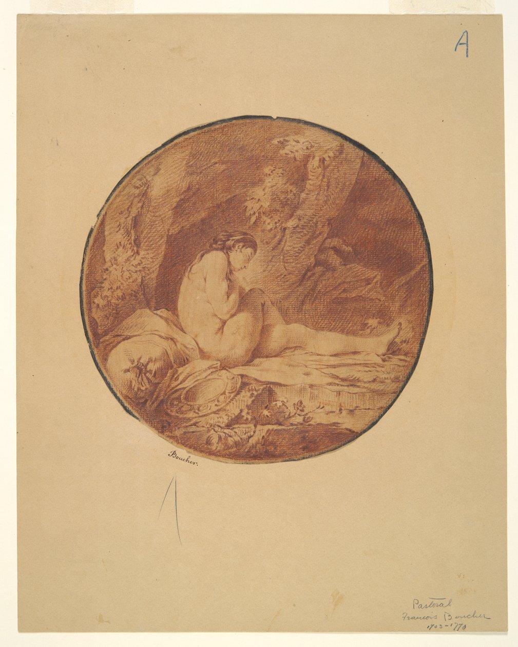Nude figure (Pastoral) by Unknown