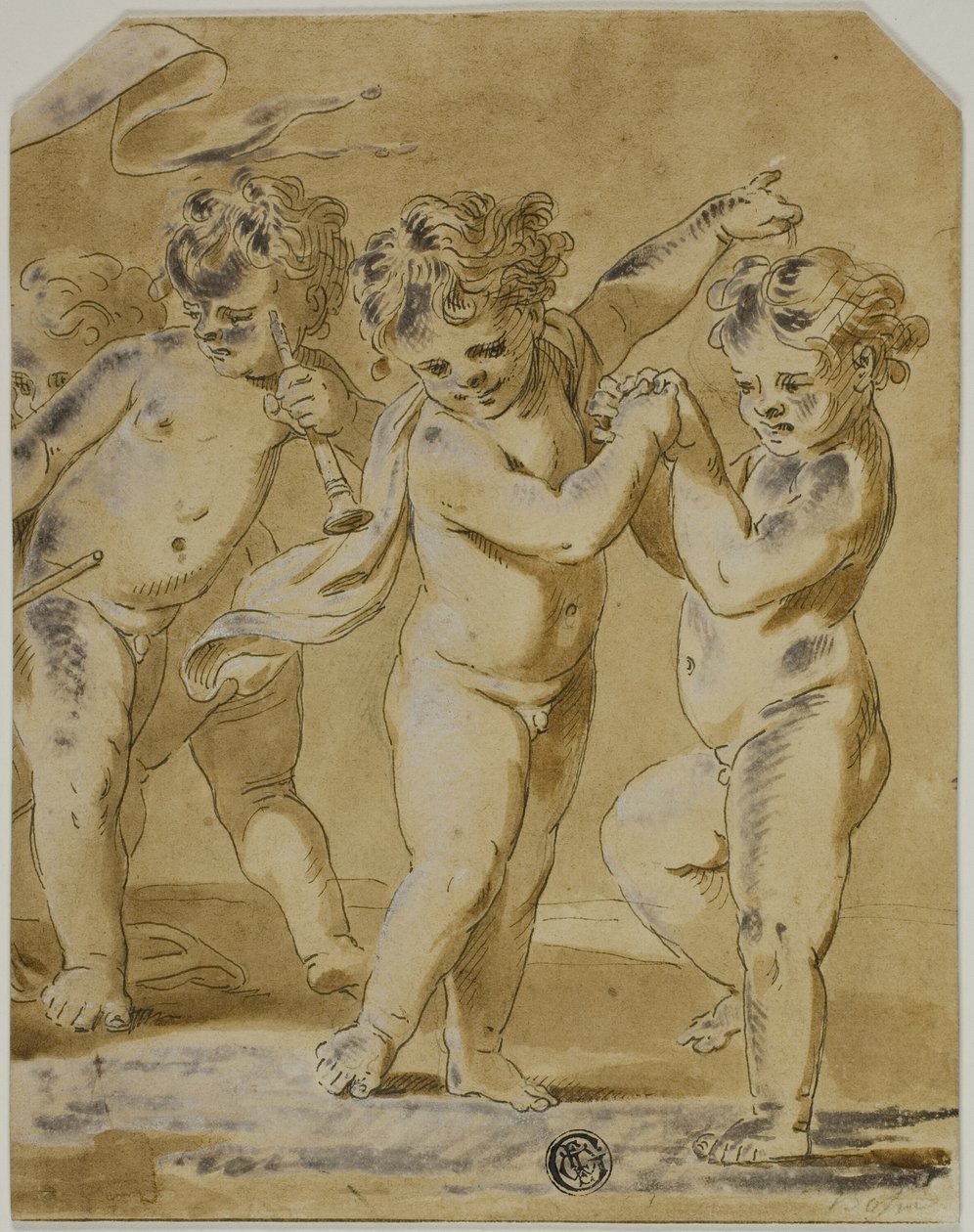 Putti Bacchanale by Unknown