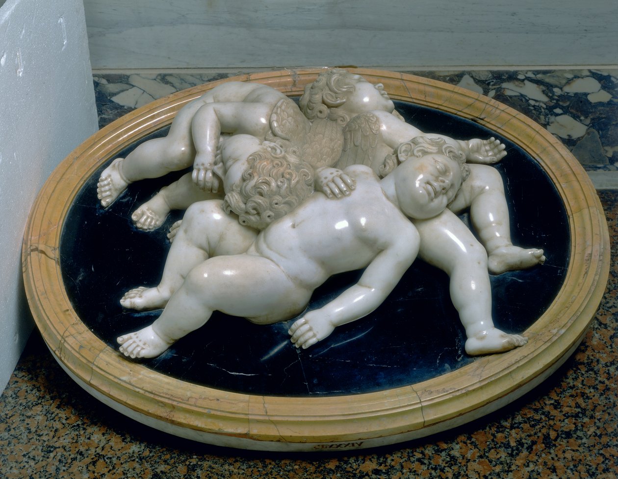 Three Sleeping Putti by Unknown artist