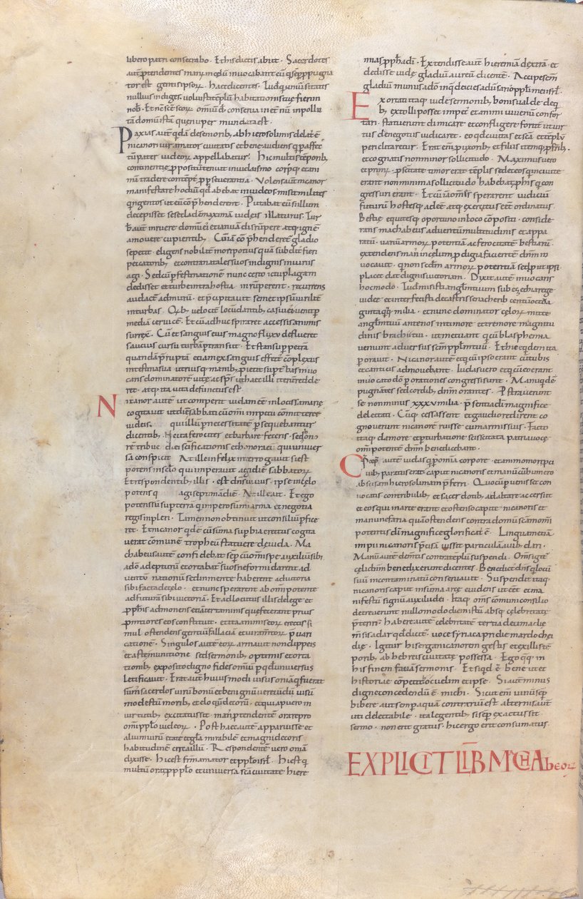 A Page from the 11th Century Bible by Unknown artist