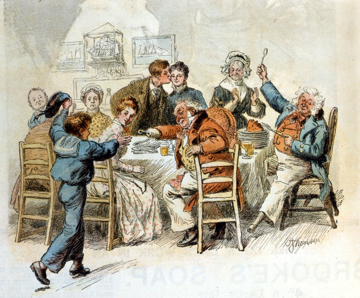 Christmas lunch by Unknown artist