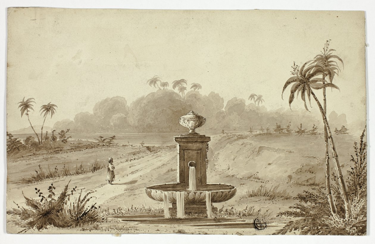Fountain in Oasis by Unknown artist
