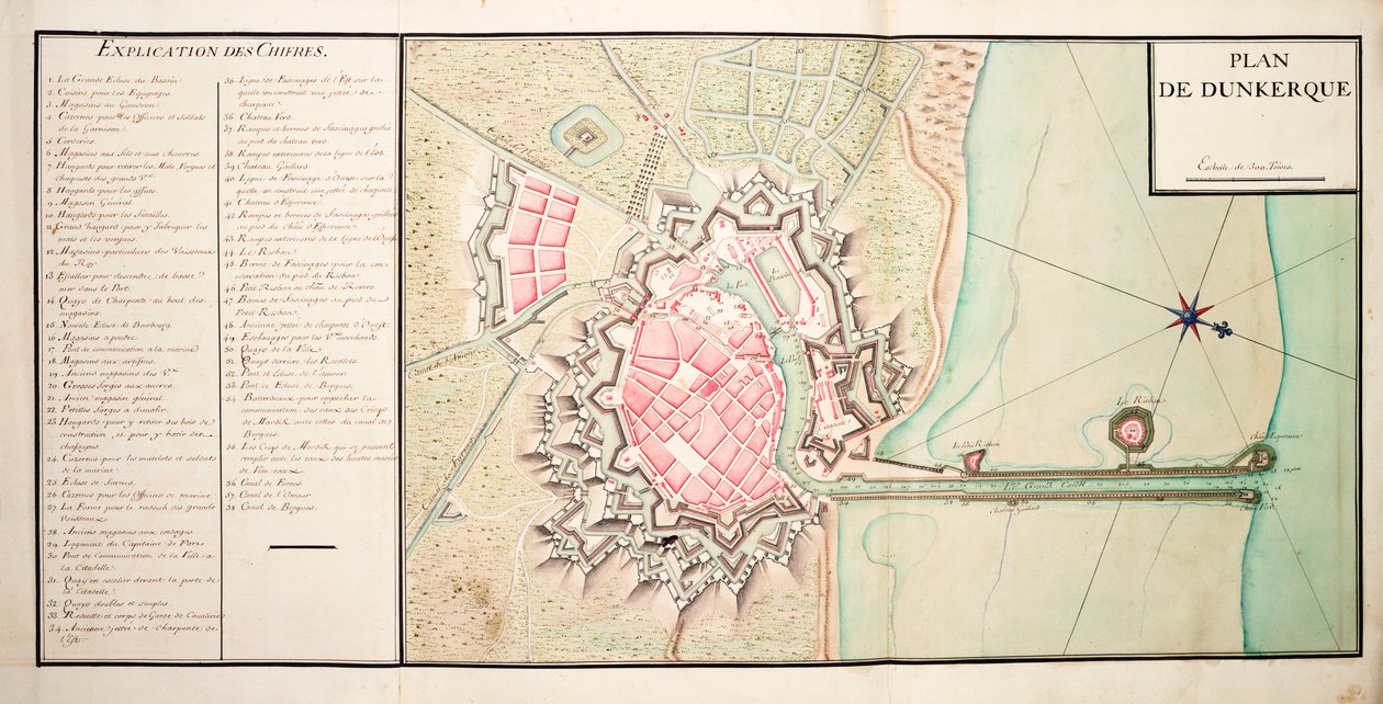 Map of Dunkirk by Unknown artist