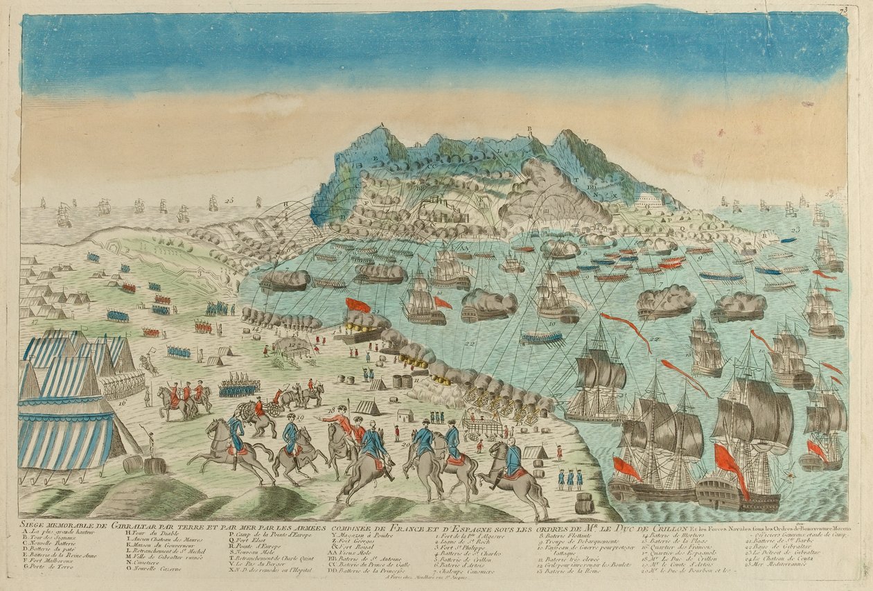 Siege of Gibraltar, 1782 by Unknown