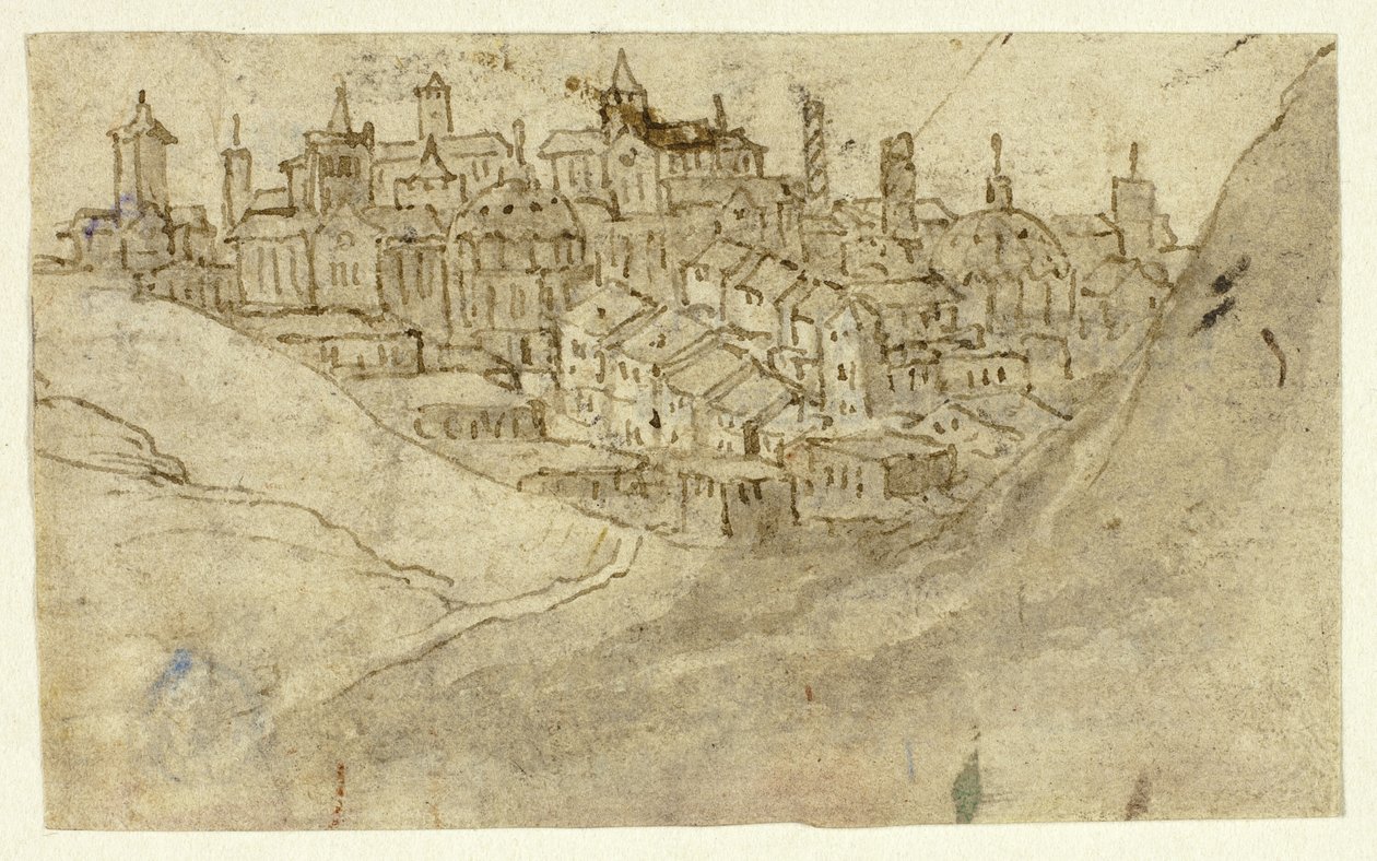 View of Hill Town by Unknown artist