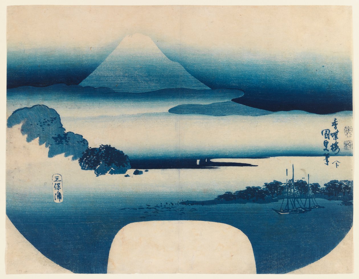 View of Fuji from Miho Bay by Utagawa 1786 1864 Kunisada