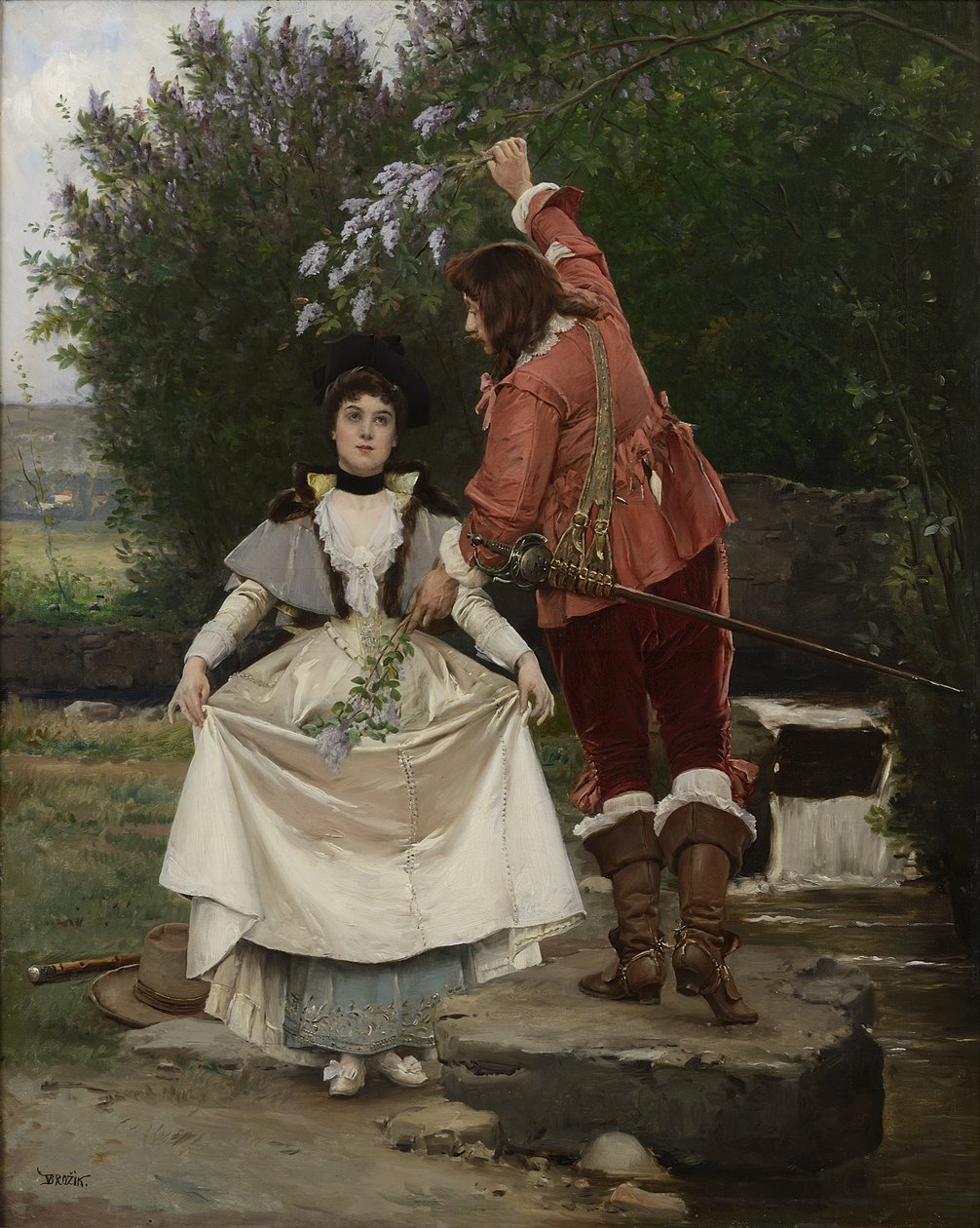 Jaro U potokan by Vaclav Brozik