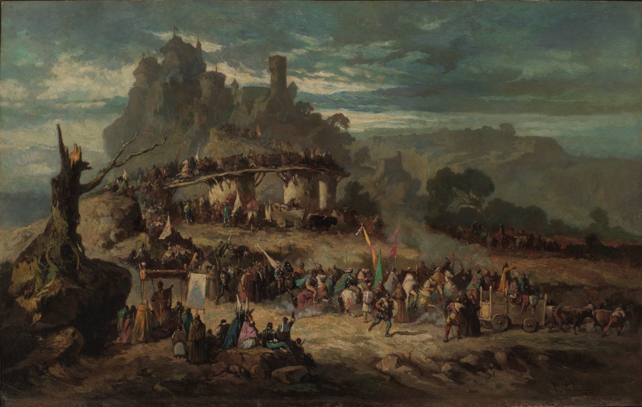 The Departure of the Crusaders, 1863 by Victor Nehlig