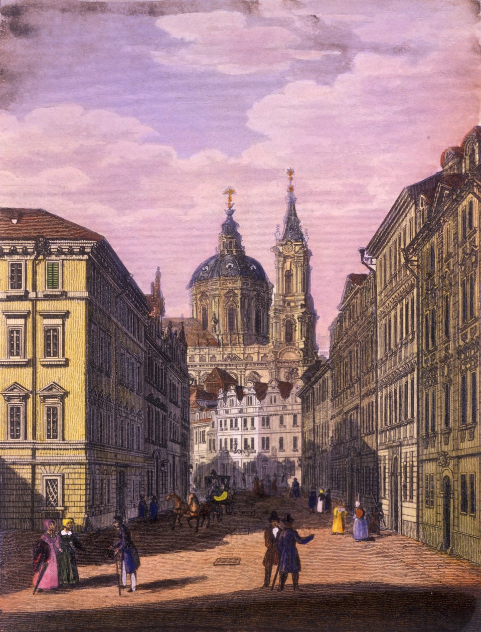 Church of Saint Nicholas in the Little Quarter, Prague, 1847 by Vincenc and Geissler, F. Morstadt