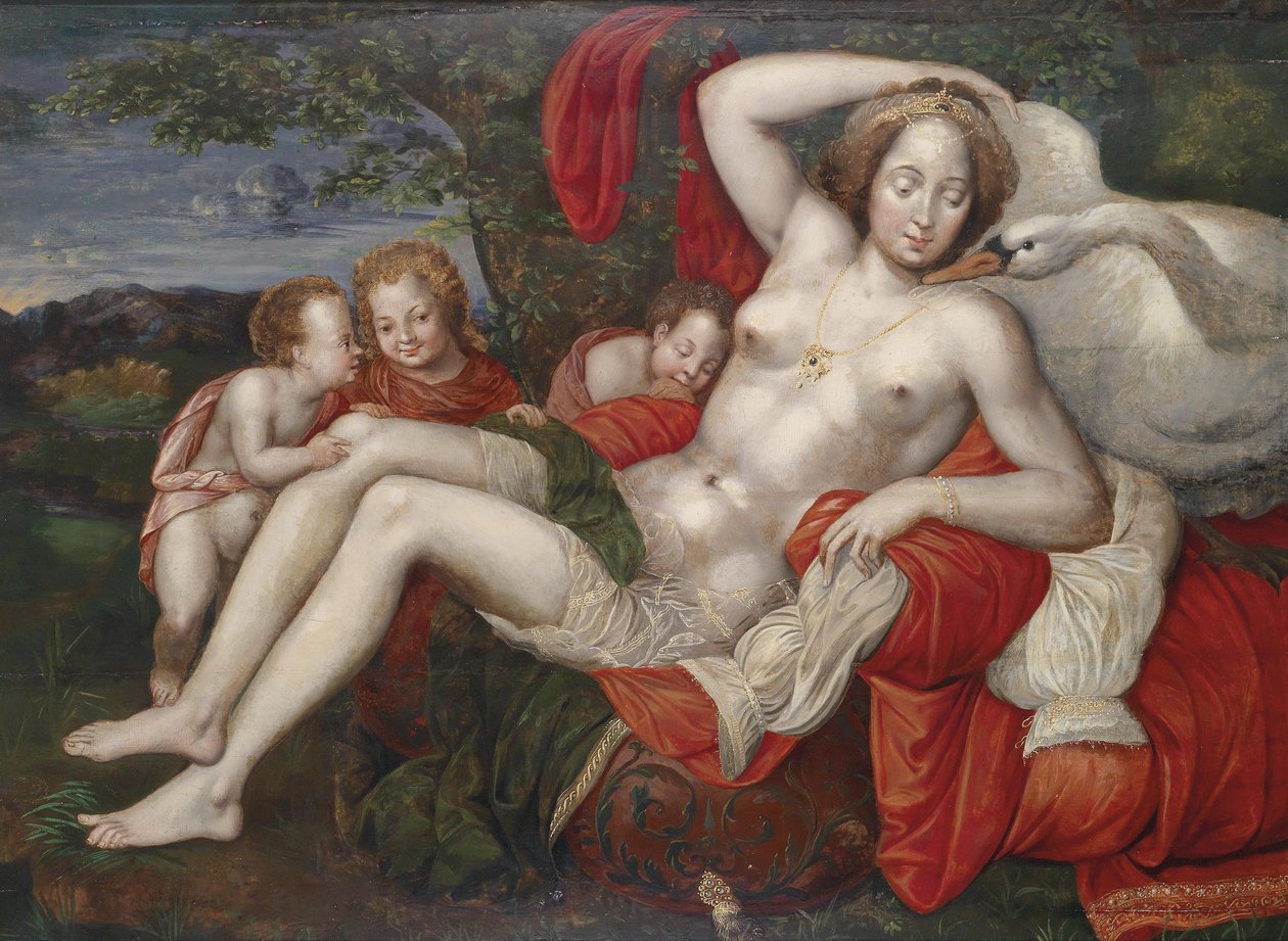 Leda and the Swan by Vincent Sellaer