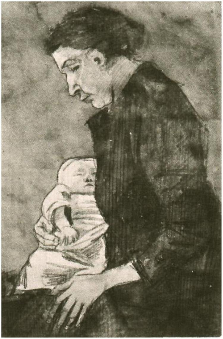 Sien Nursing Baby by Vincent van Gogh