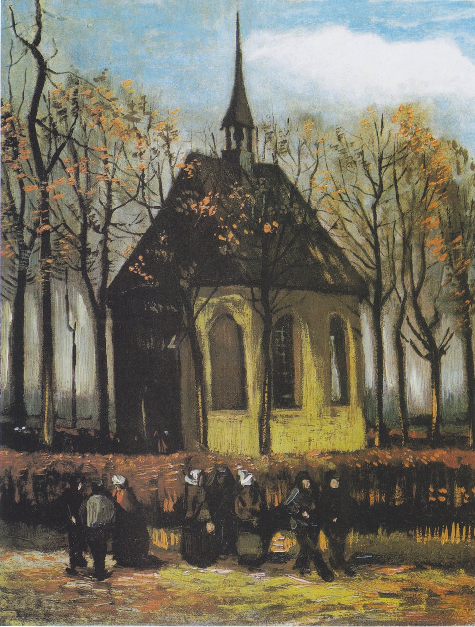 The Church at Nuenen with Churchgoers by Vincent van Gogh