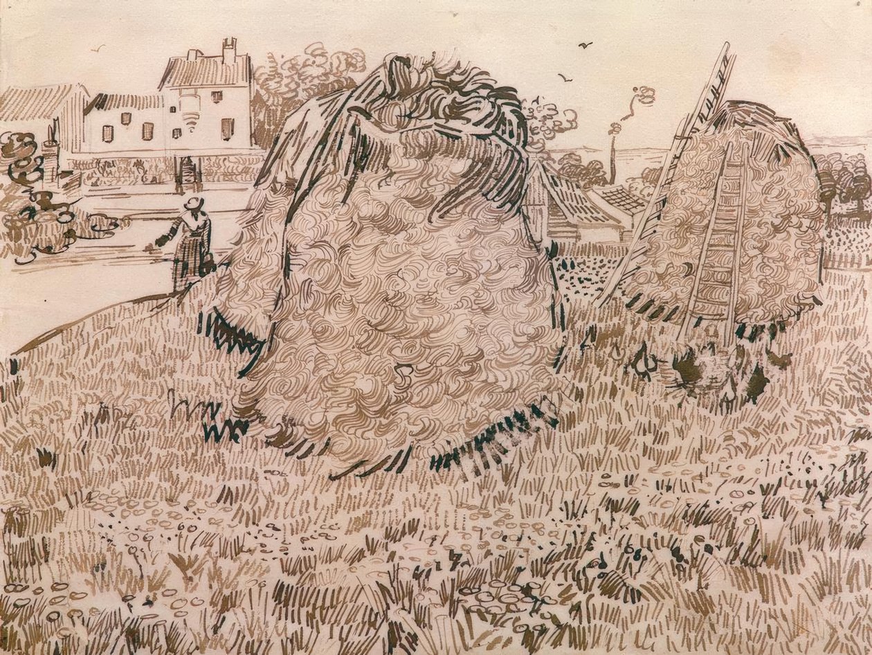The Haystacks by Vincent van Gogh