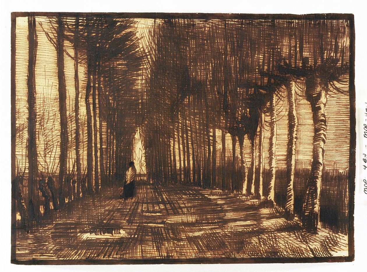 Figure on a Road by Vincent van Gogh
