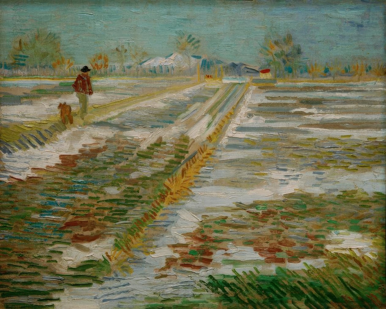 Landscape with Snow by Vincent van Gogh