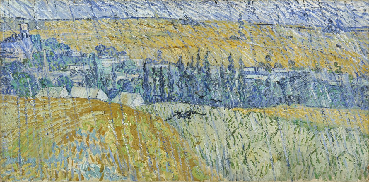 Rain: Auvers, 1890 by Vincent van Gogh