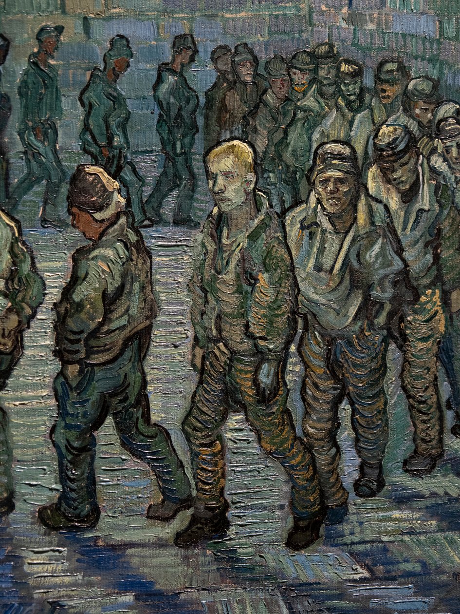 The Prison Courtyard (detail) by Vincent van Gogh