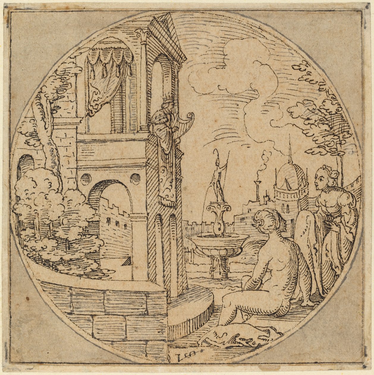 David and Bathsheba by Virgil Solis