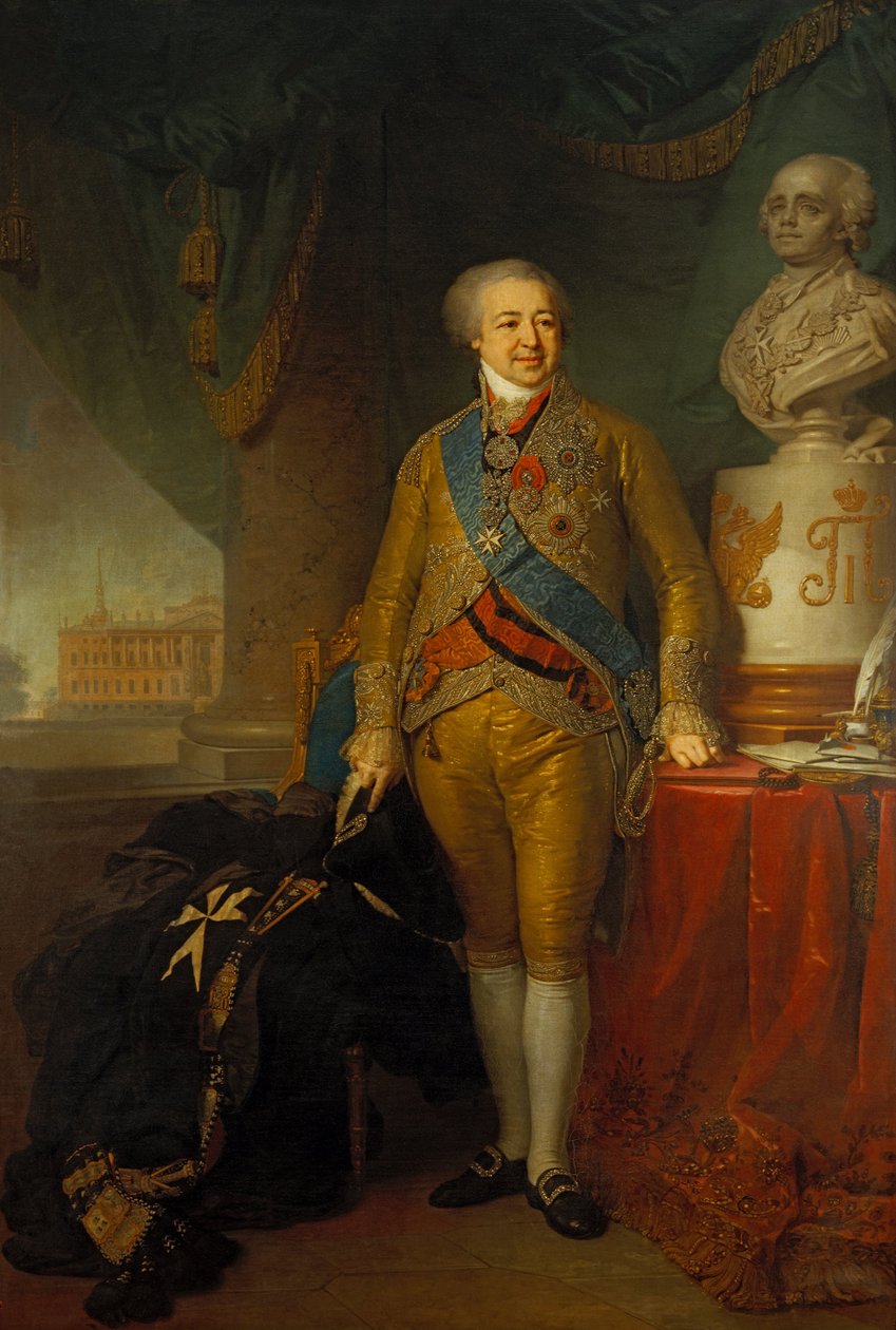 Portrait of Prince A.B. Kurakin by Vladimir Lukich Borovikovsky