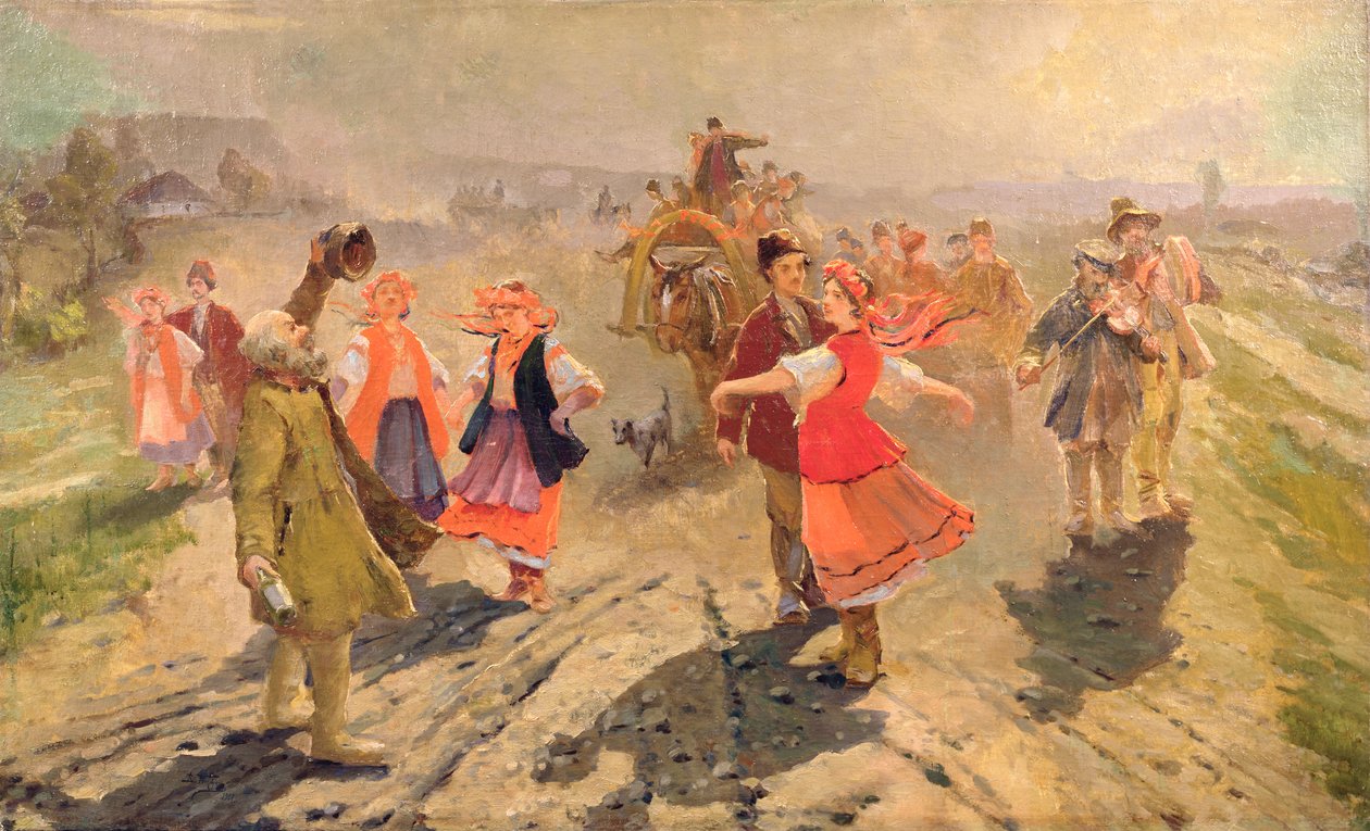 Wedding Procession in the Orel Region by Vladimir Egorovic Makovsky