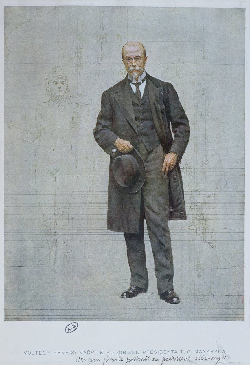 Thomas Garrigue Masaryk (1850-1937) by Vojtech Hynais