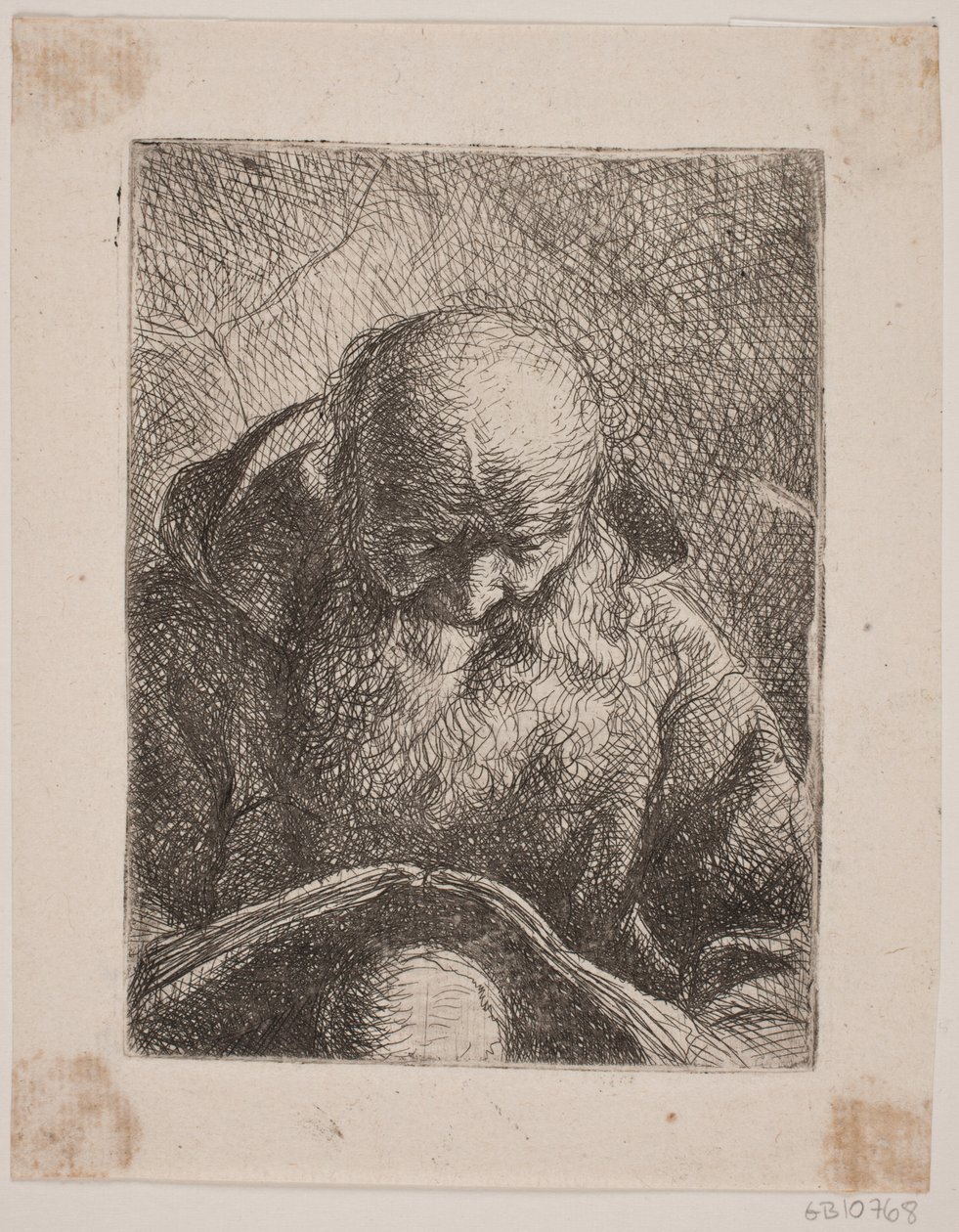 Old Man Reading by W.A. Müller