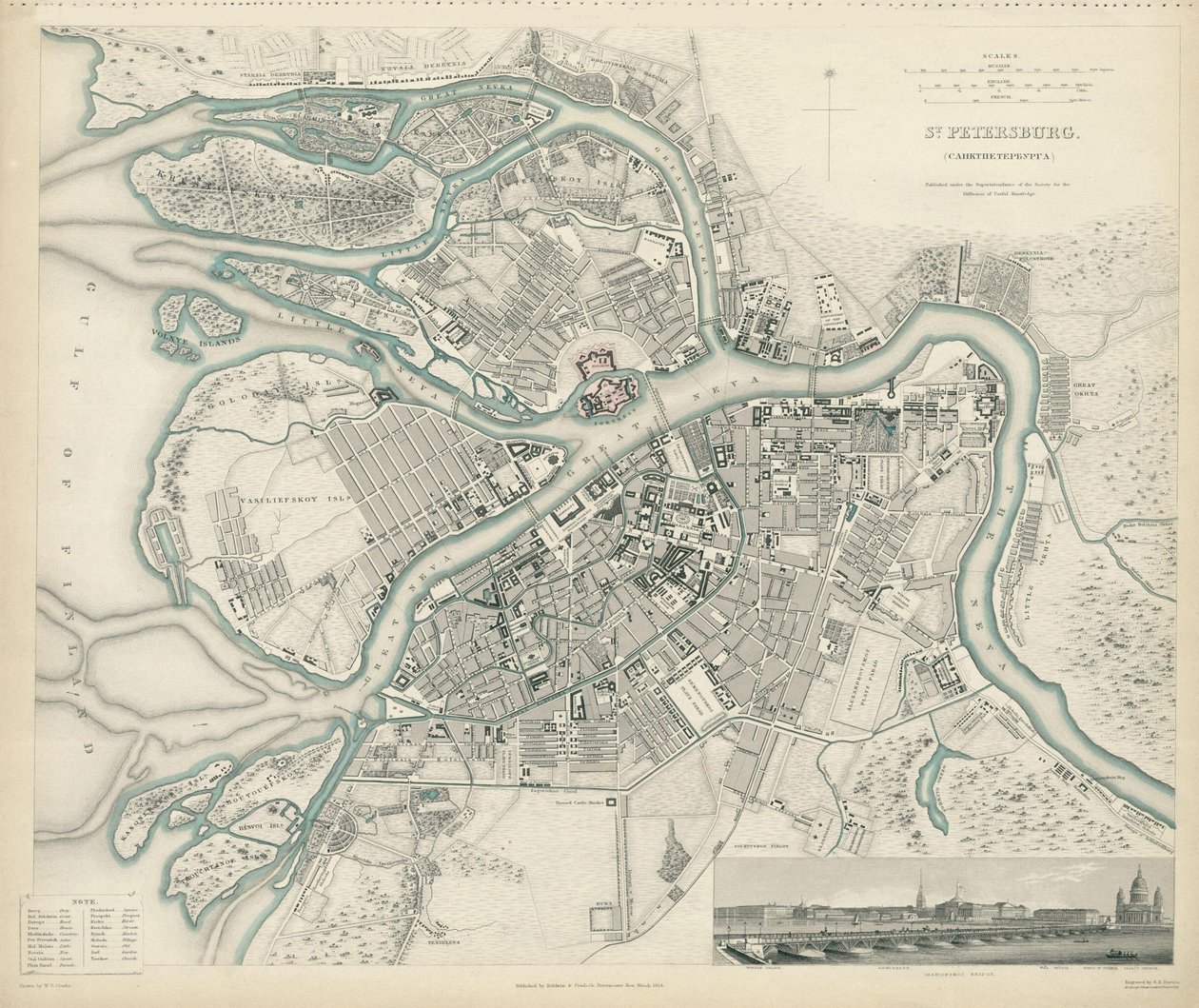 Map of Petersburg by W.B. Clarke