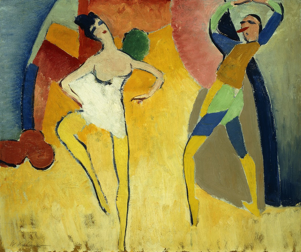 Pierrot and Pierrette by Walt Kuhn