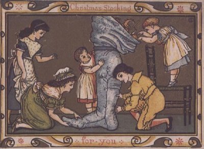Christmas card design by Walter Crane