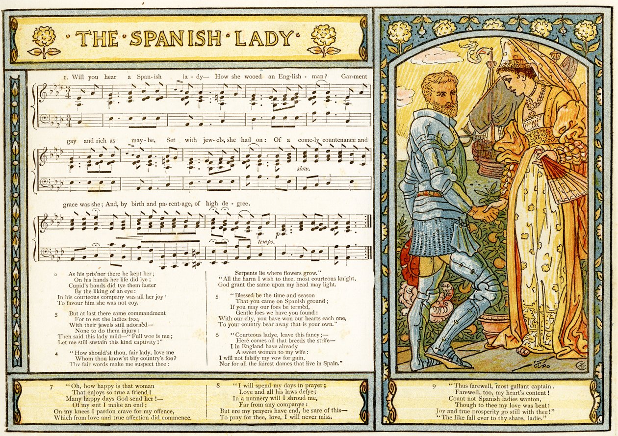 The Spanish Lady by Walter Crane