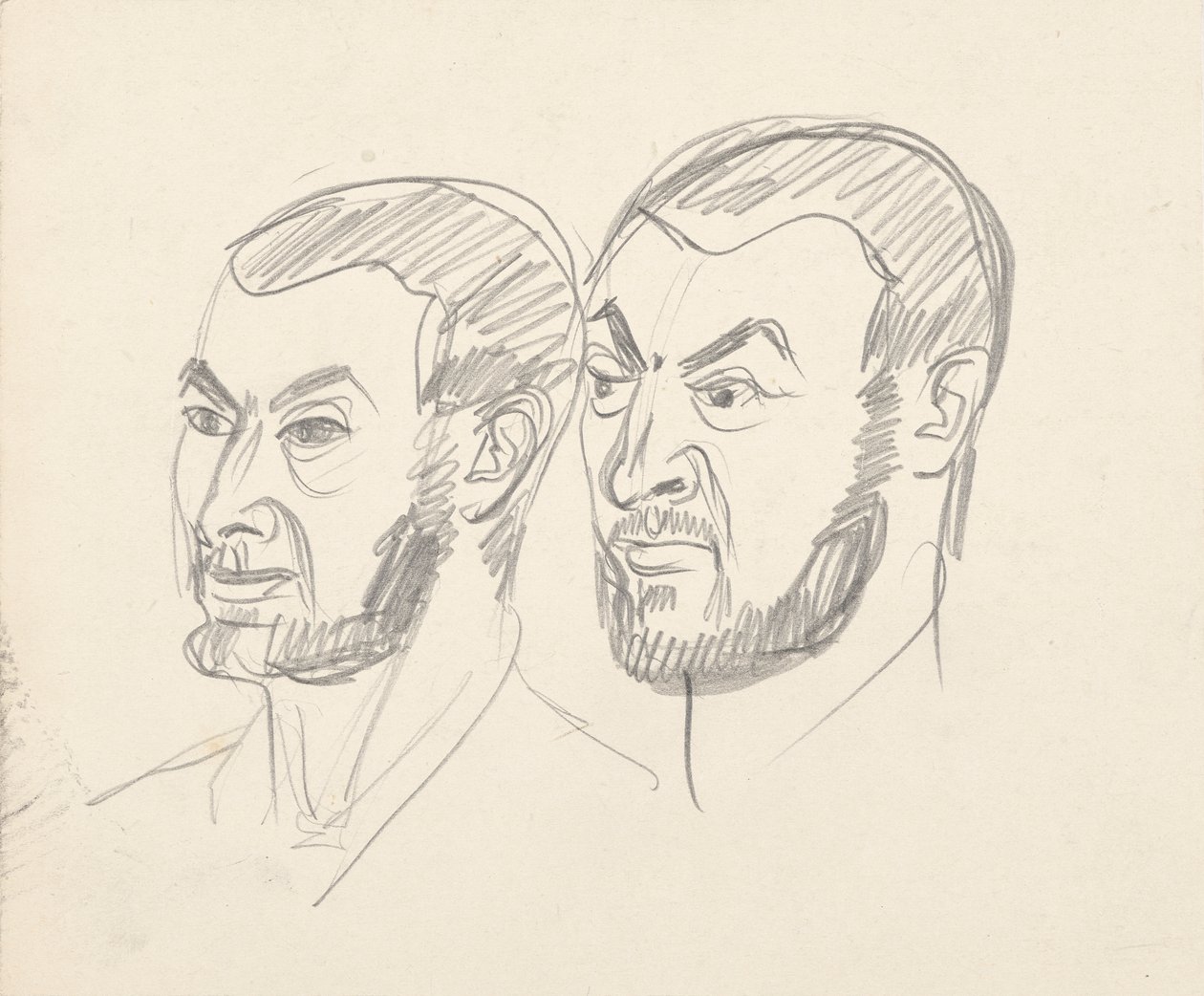 Two Portrait Studies by Walter Barwig