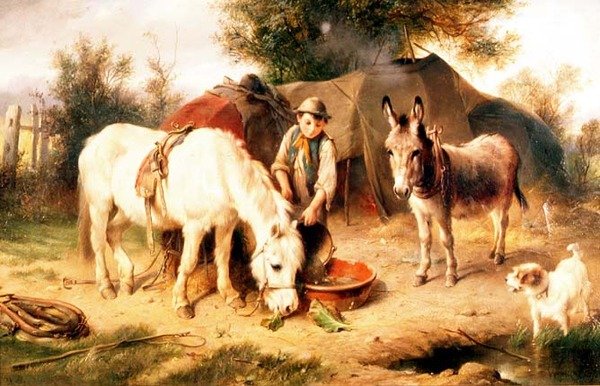 The Gipsy Camp by Walter Hunt