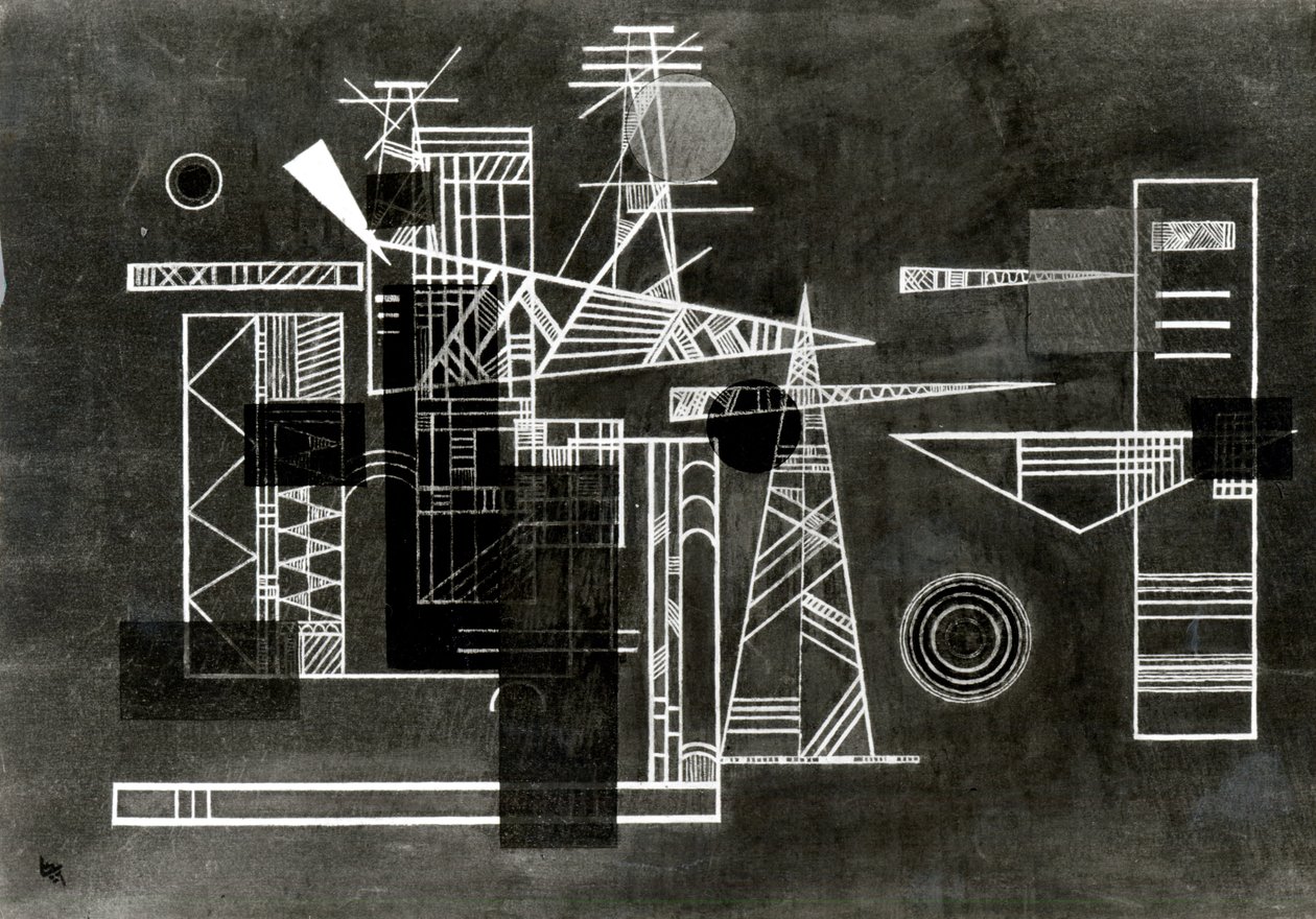 Construction with points by Wassily Kandinsky