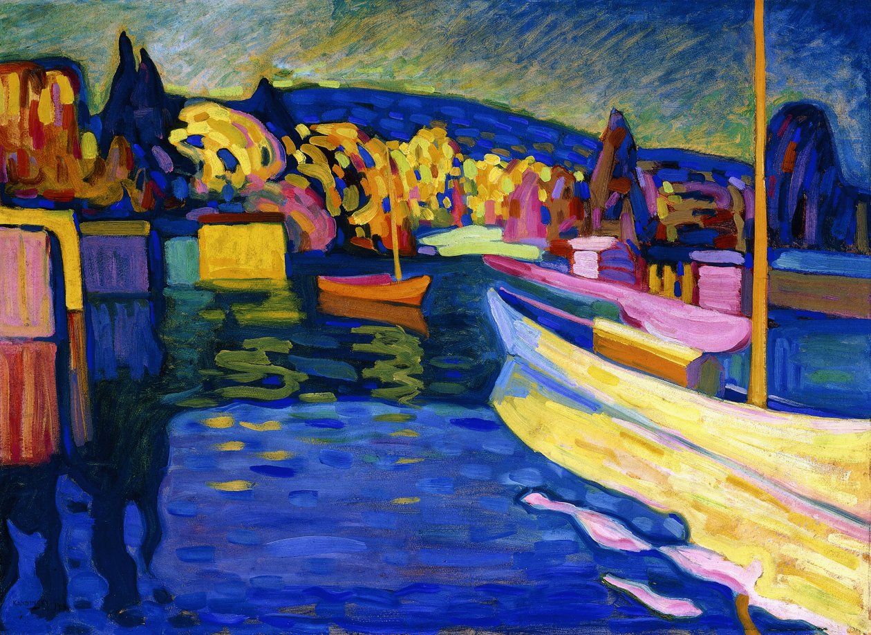 Autumn Landscape with Boats by Wassily Kandinsky