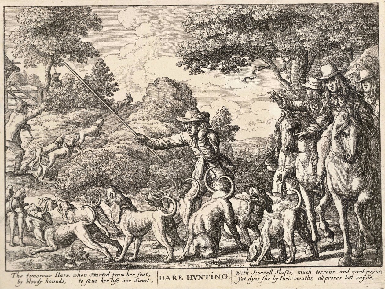 Hare Hunting by Wenceslaus Hollar