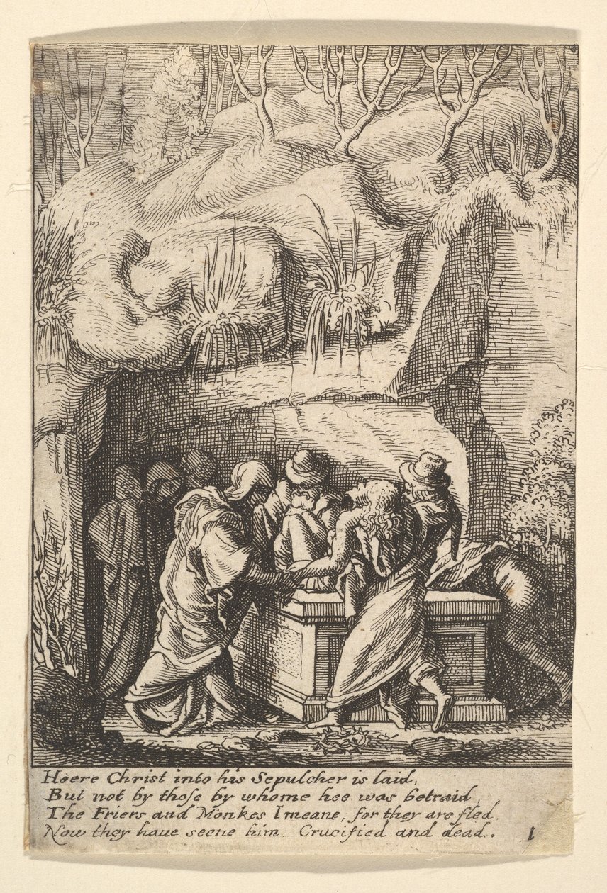 Entombment by Wenceslaus Hollar