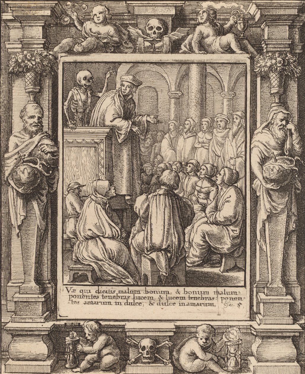 Preacher by Wenceslaus Hollar