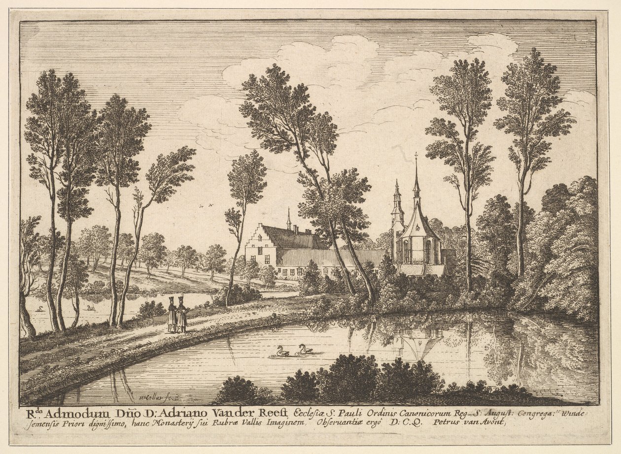 Rothendael Abbey by Wenceslaus Hollar