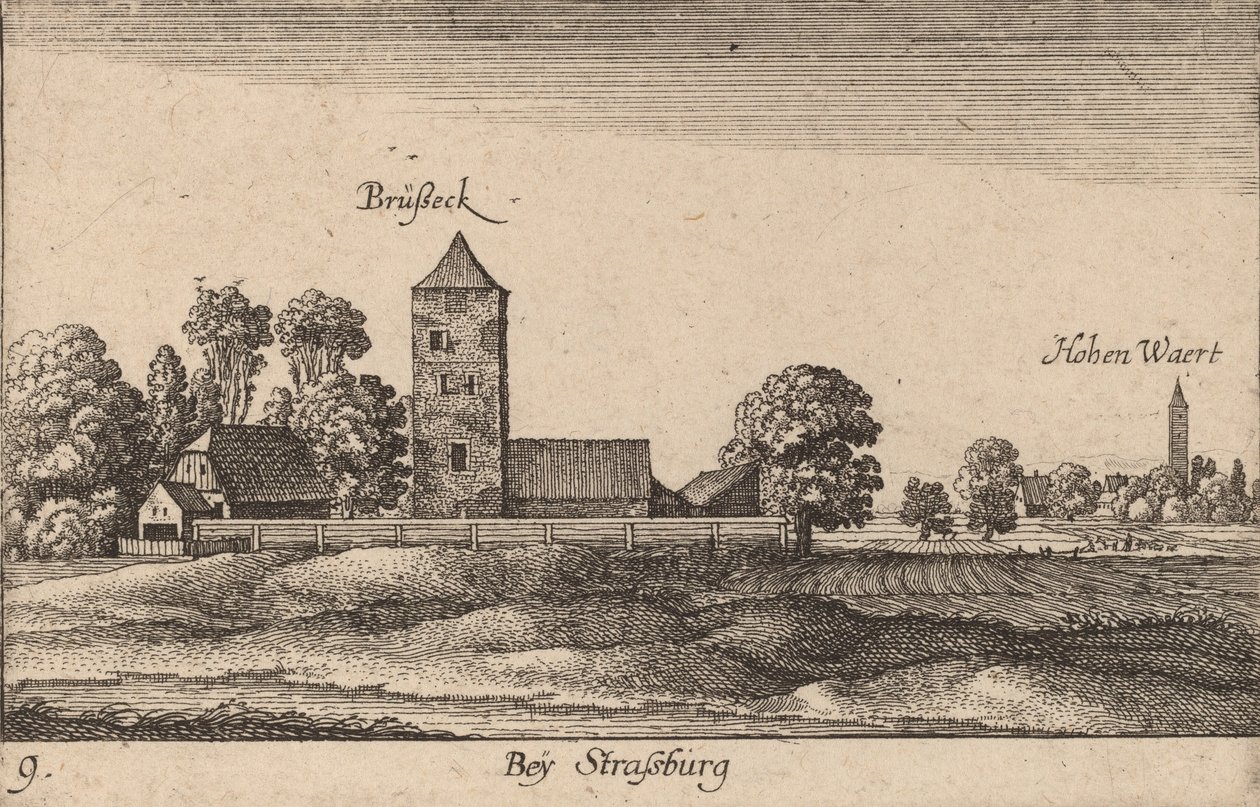 Strasbourg by Wenceslaus Hollar